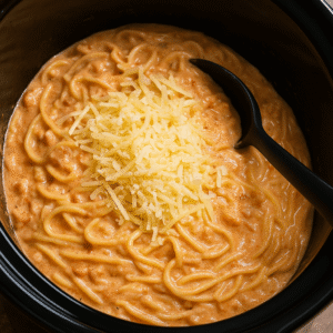 Crockpot Chicken Spaghetti