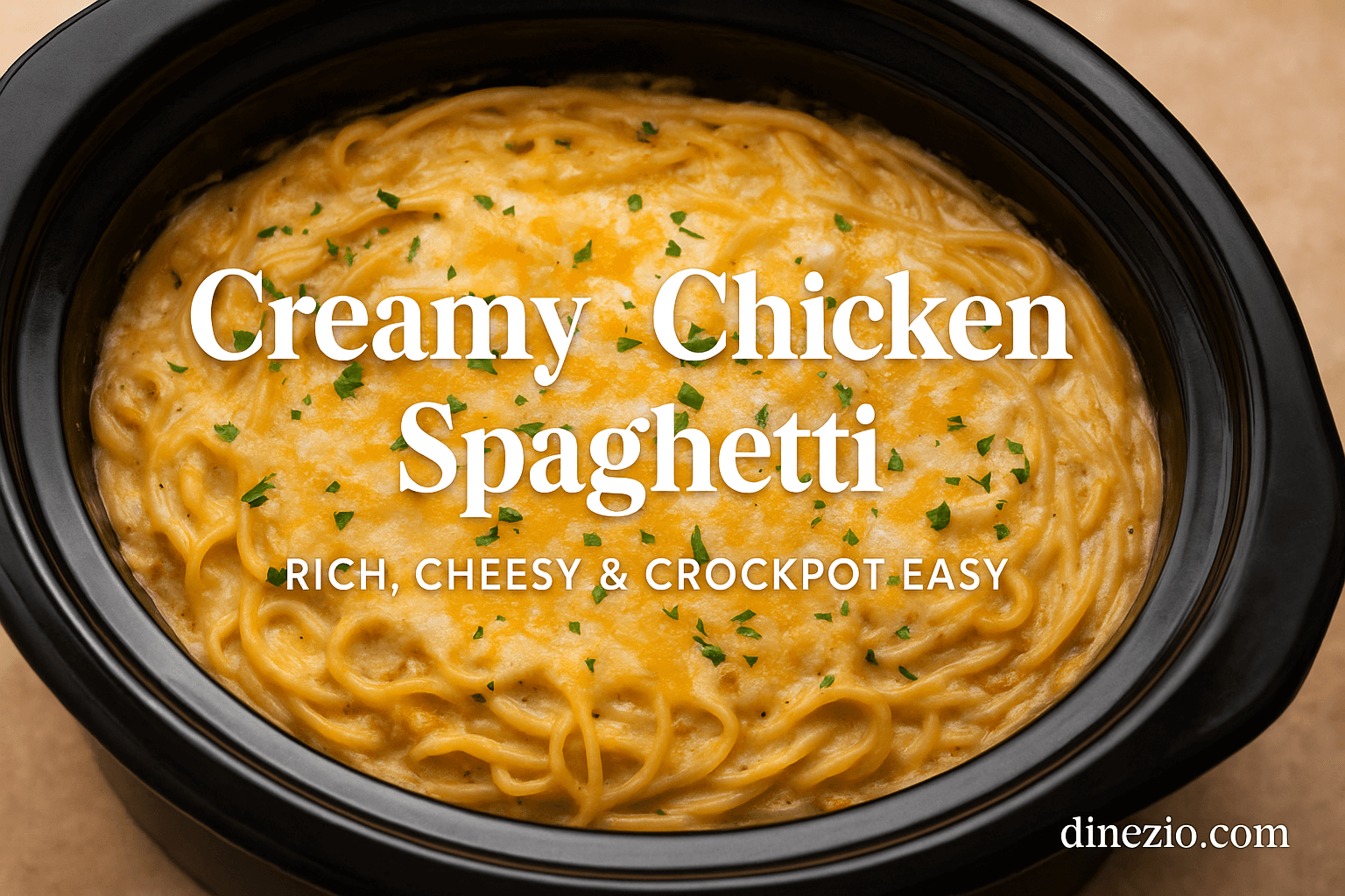 Crockpot Chicken Spaghetti